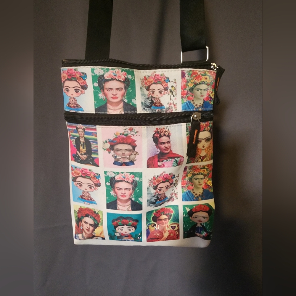 Crossbody Bag, Black Frida kahlo Crossbody Bag